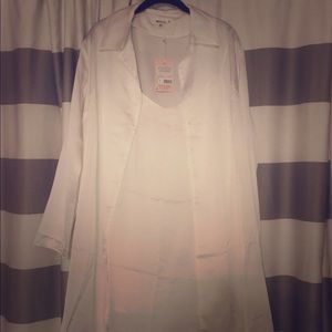 Two piece white dress set